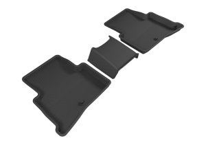 Kia Sportage Floor Mat Set - Rear - 3D MAXpider - Kagu - Black - `17-`20